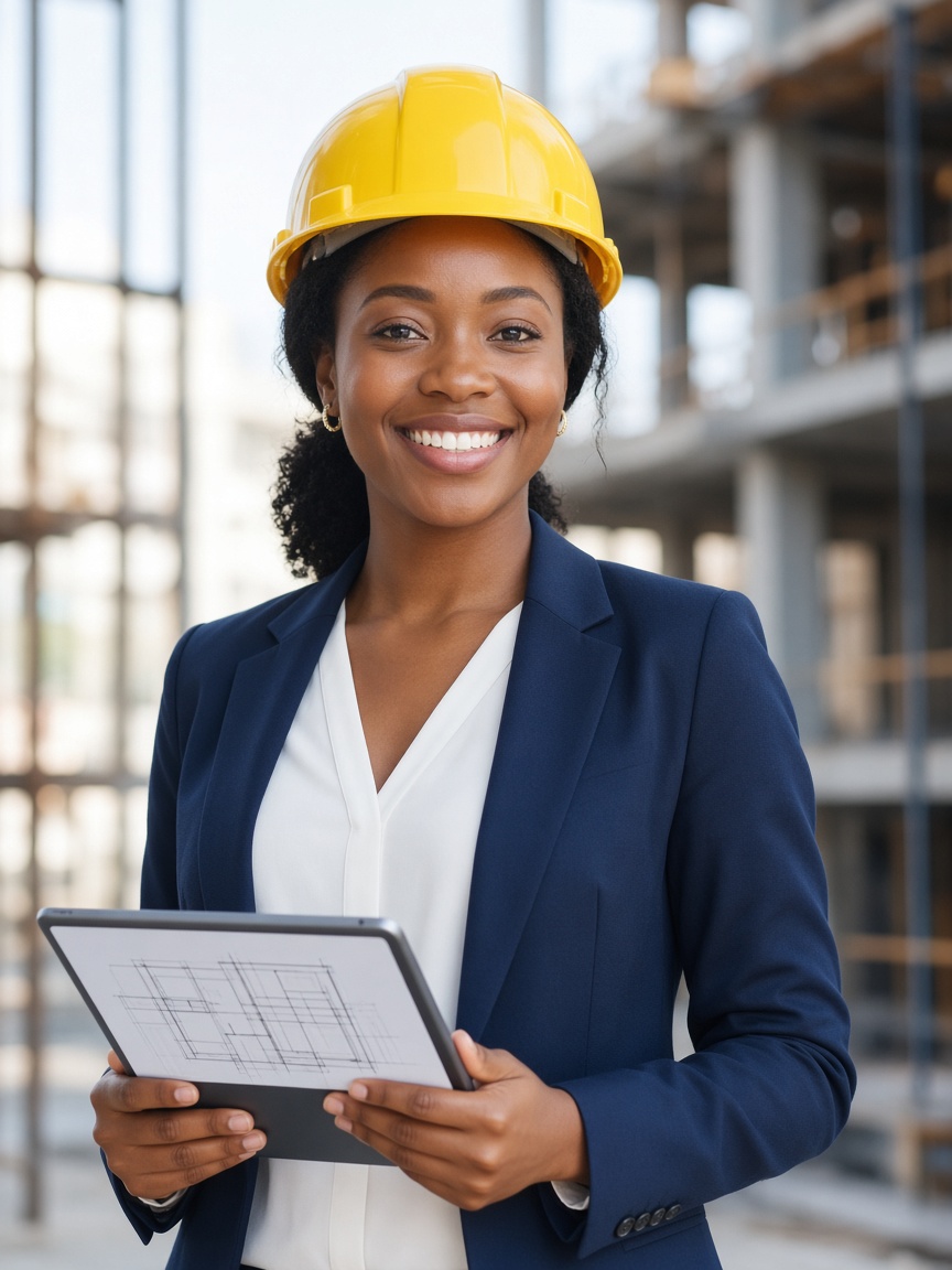 Responsable de projet souriante